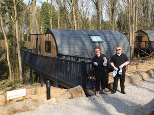 Brodie and Tom at Woodland Park Lodges.