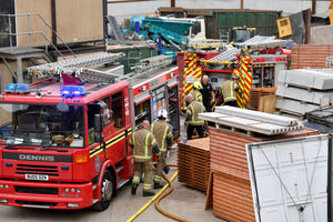 Four fire engines and more than 20 firefighters were at the scene