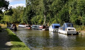 The view from the pub is a nice one, overlooking the canal