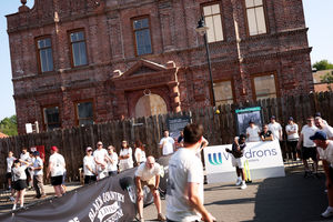 Attendees at Worcestershire County Cricket Club’s networking event playing sixes in the historic Black Country Museum setting