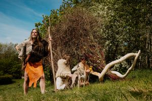 Life-sized mammoth has been created in Bishops Castle out of bushwood, and it is the first stage of the Bishop's Castle Elephant Trail.