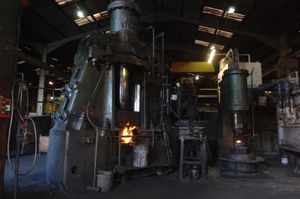 One of the huge presses at George Dyke, Heath Road, Darlaston.