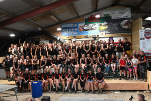 The team who helped in the record breaking shear