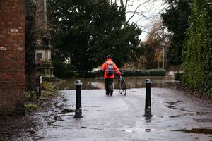Flooding is affecting land close to the River Severn