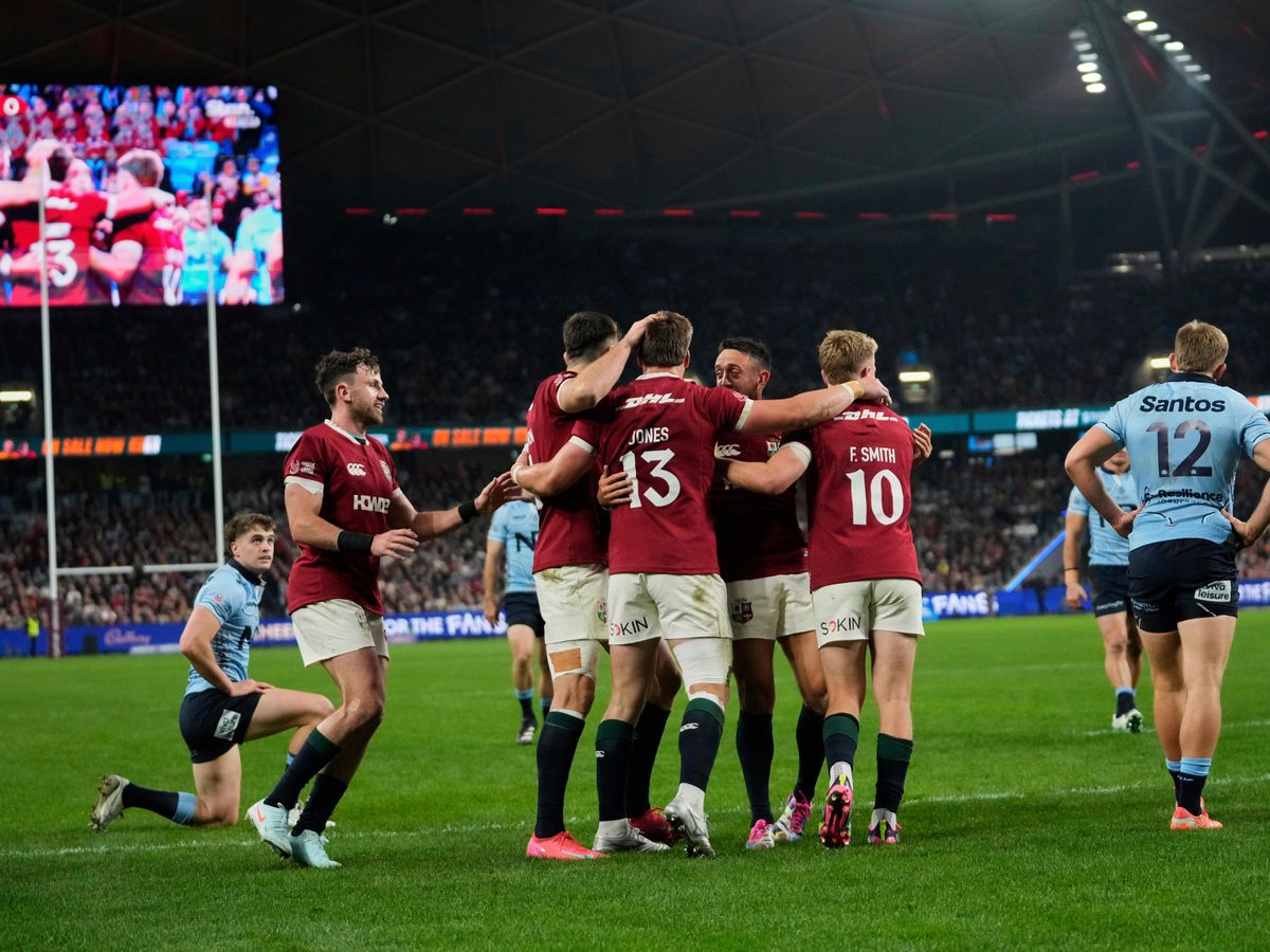 Owen Farrell makes first appearance on Lions tour as Huw Jones lights up victory