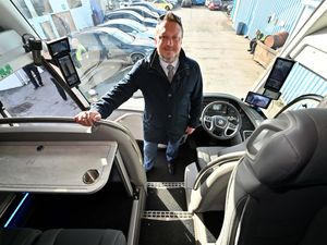 Supporting image for story: No expense spared: Inside West Bromwich Albion's state-of-the-art coach which comes with luxury seats, top class ovens and a professional chef