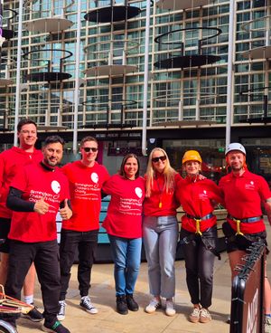 Shaz Saleem and Sumaira Asghar with the Birmingham Children's Hospital fundraising team
