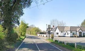 The B5476 at Coton, between Wem and Whitchurch. Photo: Google