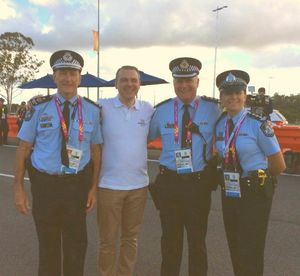 Chief Constable Thompson with officers from Queensland Police