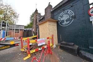 The Old Bush Pub in Swindon, in the aftermath of the crash following a visit by structural engineers