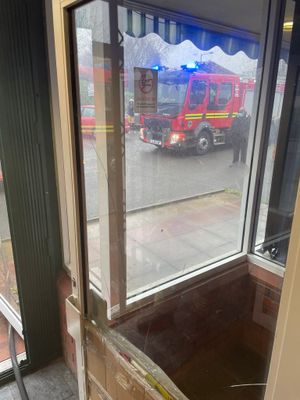 Walsall Fire Station tweeted pictures from inside the church