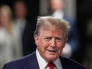 Supporting image for story: Trump returns to campaign trail amid warning over trial gagging order