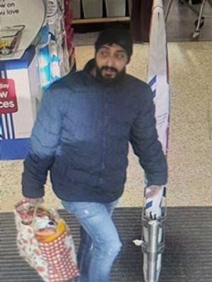 This man is wanted for theft at Dairy Solutions, Whitchurch on January 6 