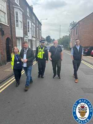 The group took a walkabout in Stourbridge, talking to the community. Photo: West Midlands Police