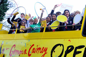Wolverhampton Grammar was the last stop on Gemma's big yellow bus tour