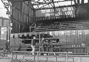  the old Waterloo Road stand had been the subject of an arson attack