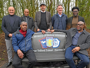 Supporting image for story: Ex-players join family of Dalian Atkinson as bench unveiled and legacy fund launched in his memory