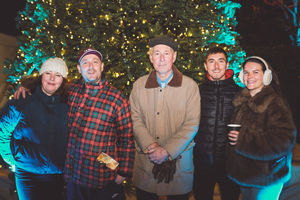 John Byron of Bishop's Castle, centre, was in attendance with his family (from left): Kay Byron, Kevin Byron, Jesse Byron and Katie McKeane. They were at the hospice to remember John's late wife, Jill. Pictures: Andrew Carr