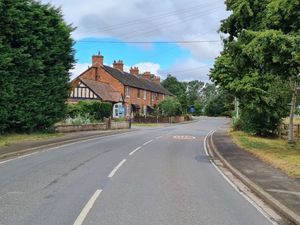 A village scene published with Telford & Wrekin Council consultation documents to support proposals for a traffic calming scheme in Roden