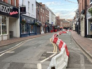 Supporting image for story: Oswestry's unsightly 'road hogs' set up during pandemic finally set to be removed