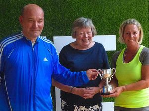 Supporting image for story: Sue and Karl are perfect partners on court