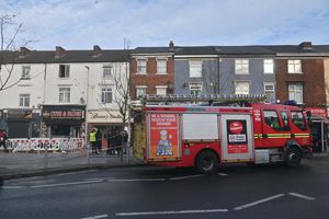 Fire on a second storey flat in West Bromwich on the High Street, Carters Green