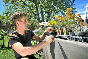 Nick Ffoulkes-Jones at the plant fair at Weston Park