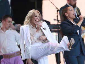 Supporting image for story: Kylie Minogue delights Glastonbury fans with mix of old and new hits