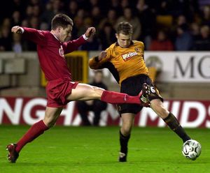 Kenny Miller fires home a goal for Wolves to equalise.