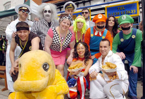 Supporting image for story: Hundreds at chippy for taste of the 80s