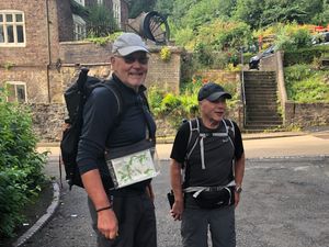 Supporting image for story: Retirees walking across UK for Shropshire charity near journey's end