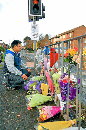 Tributes – Shabir Ahmed at the scene today