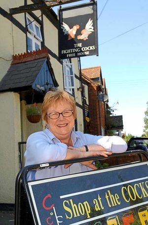 Sandra Jefferies at the Fighting Cocks in Stottesdon