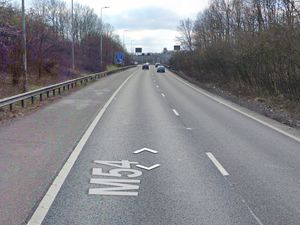 Supporting image for story: Two-vehicle crash at junction of M6 and M54 brings traffic to standstill