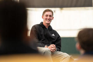 Students enjoyed listening to a Q&A as Henry talked about his journey to the junior Wimbledon title.