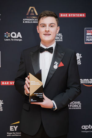 Ryan Skitt with National Award - The Gatsby T Level Student of the Year Award 2025