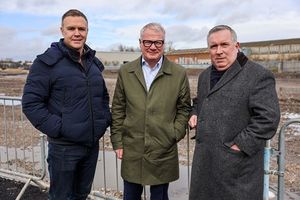 Ed Hutchinson, Managing Director of HBD, Richard Parker, Mayor of the West Midlands, and Cllr Adrian Andrew, Associate Leader of Walsall Council