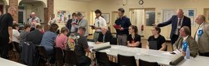 Candidates And Agents Watch The By Election Vote Count At Gnosall Memorial Village Hall On July 17. Photo by Staffordshire LDR Kerry Ashdown. Free for use by all LDRS partners