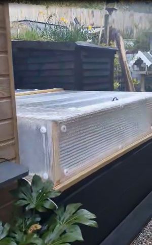 How Andy has had to protect his fish. Video still: Andy Rowbottom 