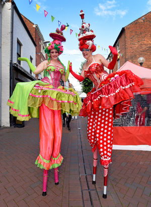 The Cake Ladies from Circus Antics entertained the crowds