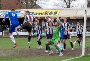 Stafford Rangers vs Chasetown in March. Picture: Jim Wall. 