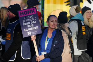 Striking nurses
