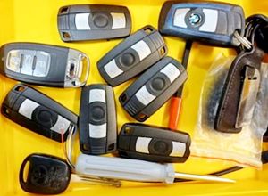 Recovered car keys.  // Four people have been convicted of stealing more than 40 cars across Birmingham and Solihull last year.  Between January and July 2024, Waqar Khan, Harris Haroon, Mohammed Akleem Ali and Bilal Khan loitered around streets and carparks looking for cars to steal.  Through CCTV and investigations, officers discovered a pattern for the groups offending and were able to link them to dozens of car thefts.  The group would often share photos and videos on WhatsApp Snap Chat flaunting the cars they had stolen. Some of the videos showed the group posing by the stolen cars, driving them and even stealing them. 