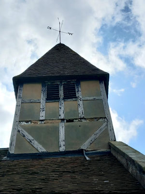 A picture showing the damage to the tower.