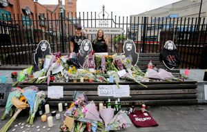 Natalie West and Megan West at the Black Sabbath Bridge. Photo: Joseph Walshe/SWNS
