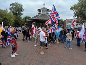 Protesters in Cannock