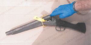 The sawn off shotgun linked to Sarr