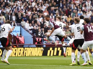 Aston Villa midfielder Youri Tielemans scores the only goal of the game against Fulham