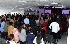 The first service at the new All Nations Church building, in Holyhead Road, Ketley