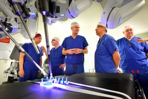 Secretary of State for Science, Innovation and Technology Peter Kyle and Mayor of the West Midlands Richard Parker, visited New Cross Hospital in Wolverhampton to learn more about how they are using robotics to improve patient care.